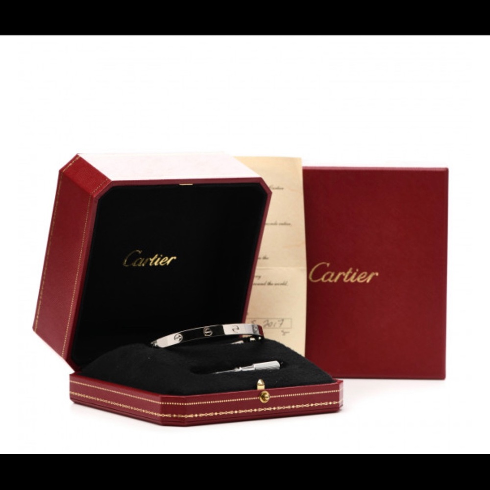 Cartier Love Bracelet White Gold Size:20